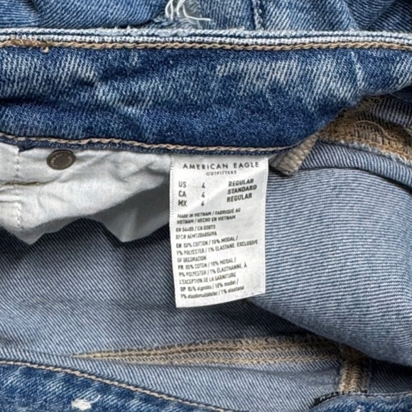 {AE American Eagle} "Mom Straight Jean" Cheeky Tapered Leg Denim Jeans - Picture 7 of 8